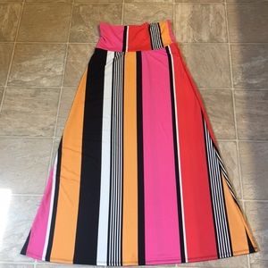 Azules Striped Maxi Skirt
